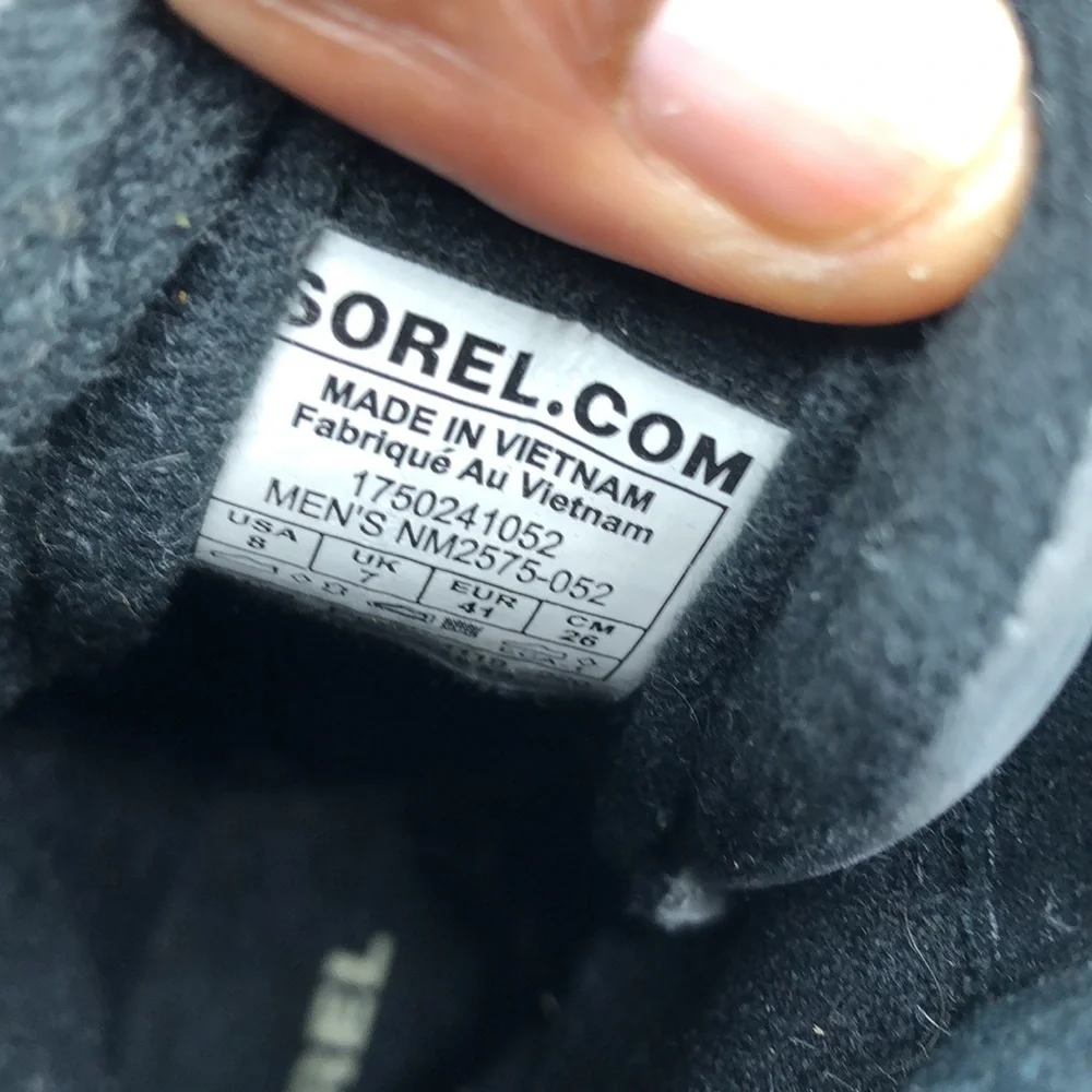 SOREL Cheyanne II Duck Boots Men’s 8 Gray Waterproof Lace Up NM2575-052